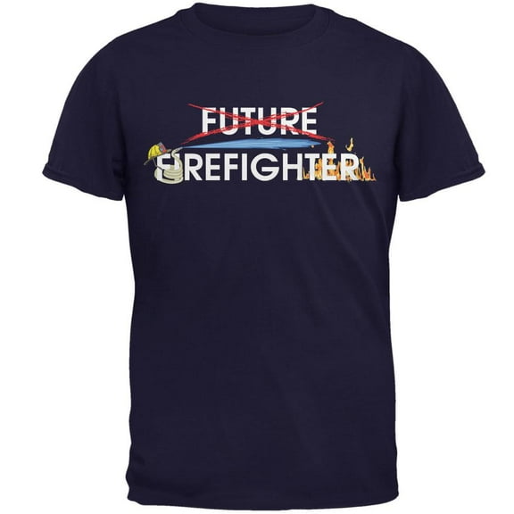 Graduation - Future Firefighter Mens T Shirt Navy SM