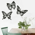 thumbnail image 6 of 3 Pieces Iron Black Butterfly Wall Decor Nature indoor and outdoor Strong Sturdy, 6 of 8