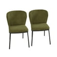 thumbnail image 3 of Kithkasa Dining Chair Set of 2,Modern Fabric Upholstered Dining Room Chair Kitchen Chairs with Wide Seat for Dining Room, Green, 3 of 8