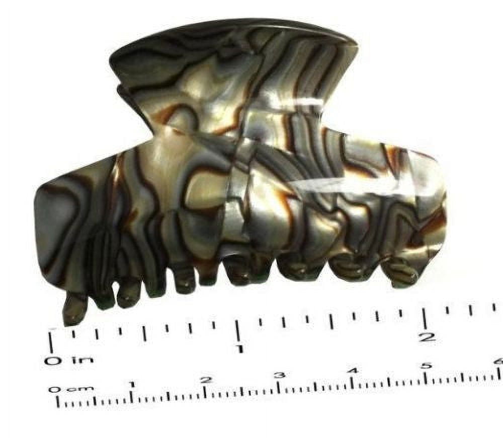 French Amie Chic Onyx Handmade Celluloid Medium Hair Claw Clip Clutcher
