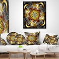 thumbnail image 4 of Designart Symmetrical Golden Flower - Floral Throw Pillow - 12x20, 4 of 5