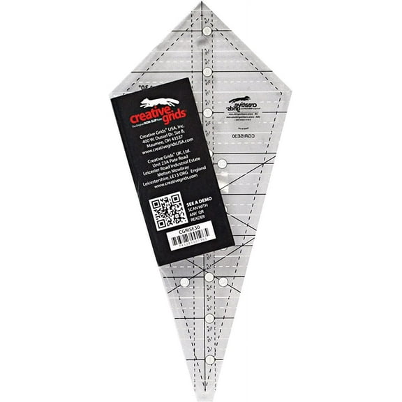 Creative Grids Quilt Ruler Starburst 30 Degree Triangle 9-1/2in