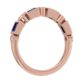 thumbnail image 2 of 0.60 Carat Diamond and Blue Sapphire Wedding Band Ring in 14K Rose Gold [1/10 Carat Diamond & 1/2 Carat Blue Sapphire], 2 of 6