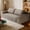 Camel, variant on Eyisean 78.8" W Corduroy Boneless Couch, 3-Seater Compression Sofa with Deep Seat, No Assembly Required, Comfy Loveseat Sofa with 2 Pillows, Sofa Couches for Living Room/Apartment