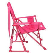 GCI Outdoor Kickback Rocker Low Profile Rocking Camp Chair, Sport Pink
