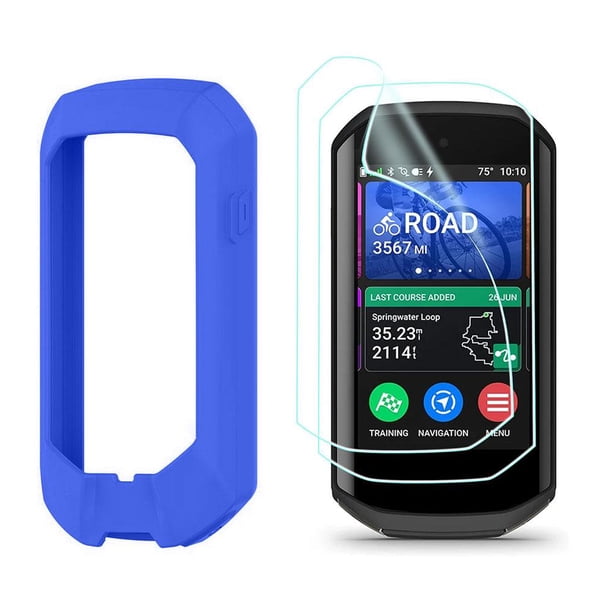 TQEHS Funda protectora de silicona y película protectora para Garmin Anti Edge1050 X7S3 C7 US T2D3
