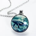 thumbnail image 2 of Whale Glass Circular Pendant Necklace - Stunning Jewelry for Women, 2 of 5