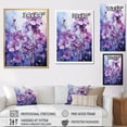 thumbnail image 4 of Designart "Allure Of The Mystical I" Violets Floater Framed Canvas Wall Art, 4 of 5