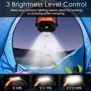 Portable Camping USB Fan With LED Lantern, 10400mAh Quiet Tent Fan With Hook Stepless Speed USB C Desk Fan For Home Office Cooling Rechargeable Battery Fan For Outdoor Indoor Sleeping