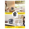 thumbnail image 4 of Table Fan, Air Circulator, Desktop Oscillating with Double Side Airflow Design, Automatic Oscillation, 3 Speeds, 6000mAh Battery, Soft Night Light for, 4 of 7