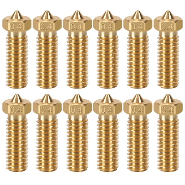 Youkk 12pcs Gold Exquisite Copper Nozzle Kit For Darkyun V6 Printer Compatible With M6 Threads And Unique 1Set