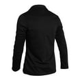 thumbnail image 4 of MODA NOVA Big & Tall Men Solid Color Pockets Long Sleeve Knit Blazer Black M, 4 of 6