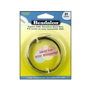 Beadalon S Steel Wire Coil Sq 316L 21Ga 4.5M