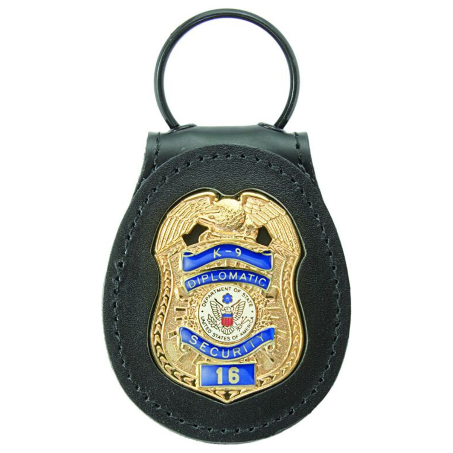 Deluxe Recessed Cutout K-9 Keychain Badge Holder