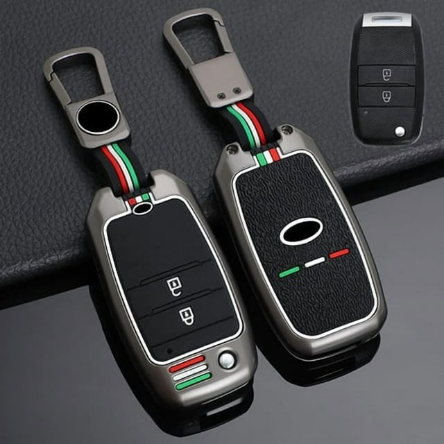 Car Key Fob Cover Case Protector Zinc Alloy Silicone Car Key Case Cover For Kia Optima Picanto Sleeve Soul K3 Rio