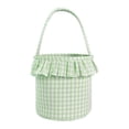 thumbnail image 2 of CoreLiving Easter Basket Gingham Fabric Picnic Basket with Handles for Egg Hunt, Candy Storage, Present Holder, Woven Style Small Basket for Spring Party Decor and Gift Giving, 2 of 6