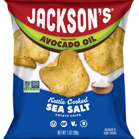 Jackson's Sea Salt Classic Kettle Potato Chips in Avocado Oil 1oz
