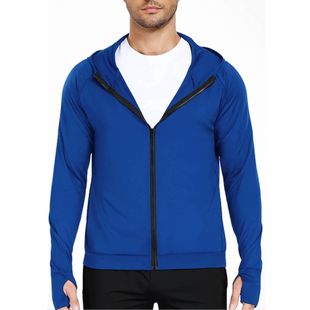 Ceisia Men's Athletic Hooded Zip-Up Jacket | Slim-Fit Sweatproof Training & Outdoor Sports Top Gift