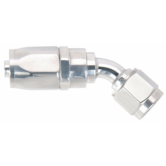 JEGS Polished 45° Swivel Hose End -6AN