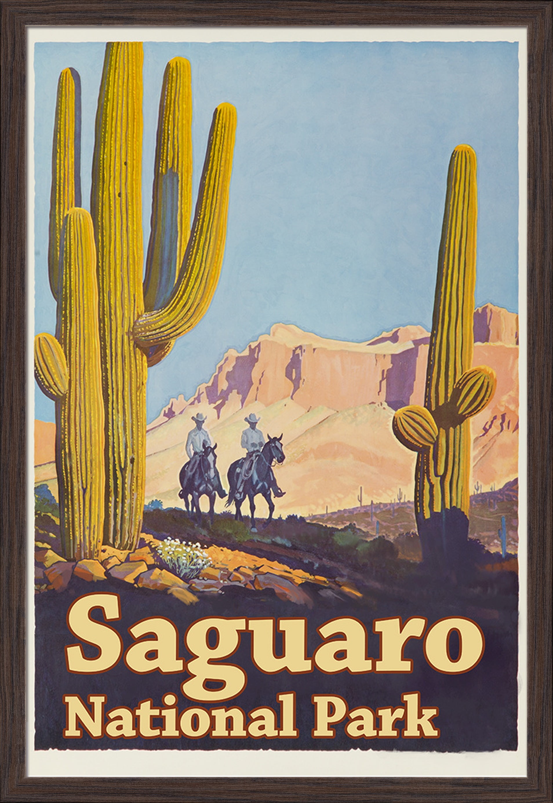 Saguaro National Park Vintage Poster (24x36 Giclee Art Print, Gallery