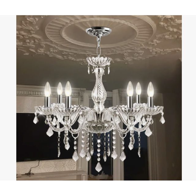 Lampara Colgante Xtellar Cristal Vintage Lujoso Elegante 6luz