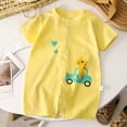 thumbnail image 2 of SROBPTY Newborn Boys Girls Rompers Print Short Sleeve Jumpsuit for 0-20M, 2 of 5