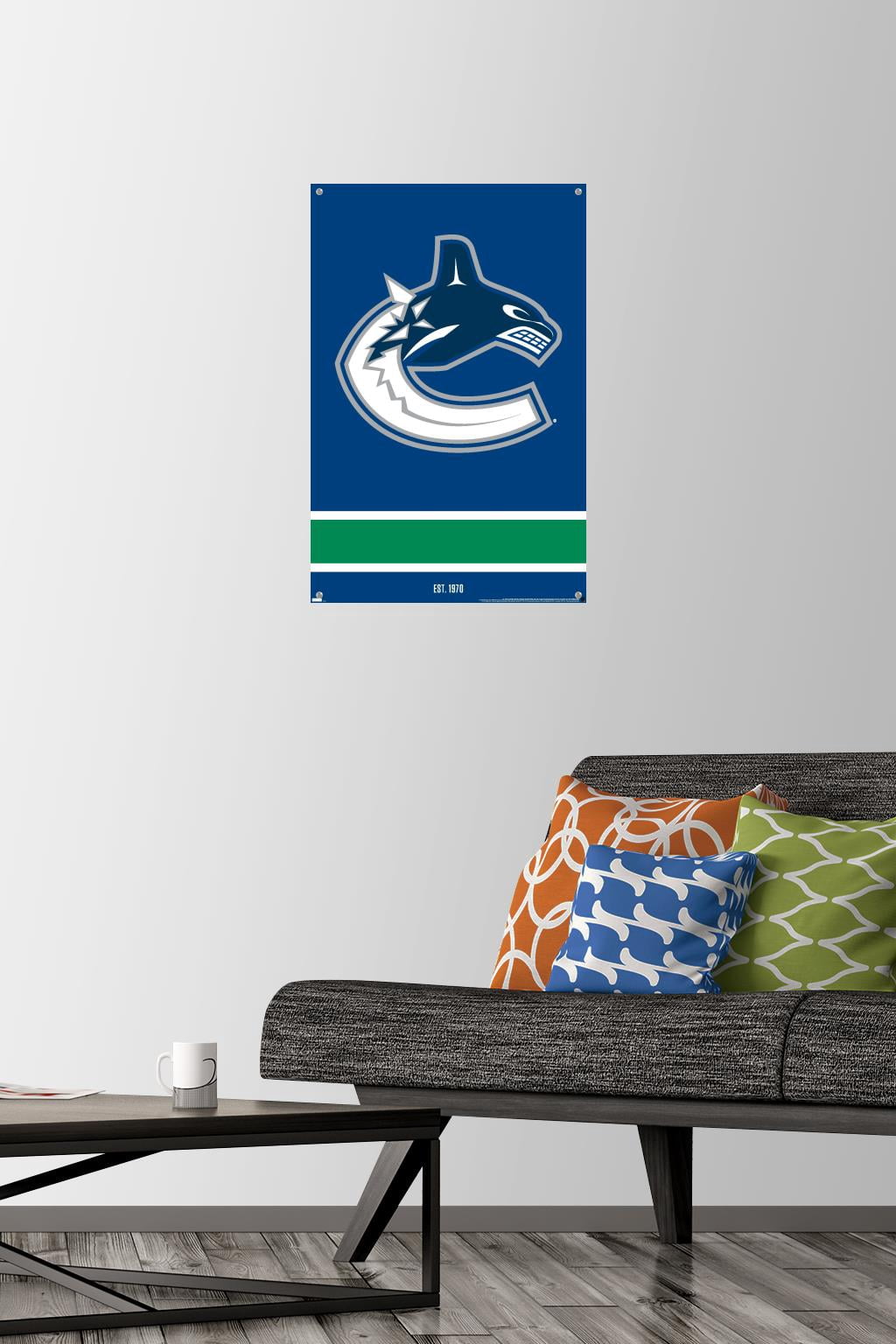 NHL Vancouver Canucks - Logo 21 Wall Poster with Pushpins, 14.725" x 22.375"