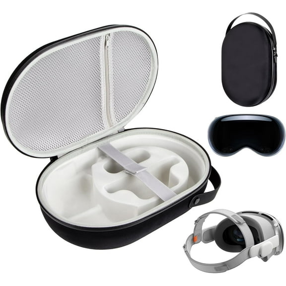 Qoosea Carrying Case for Apple Vision Pro, Hard Carrying Case for Vision Pro VR Headset and Accessories, with Handle, Travel Case