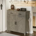 thumbnail image 3 of Kitchen Sideboard Buffet Cabinet, Wooden Buffet Cabinet Credenza Coffee Bar with 2 Drawers & 2 Doors, Gray Wood Sideboard for Living Room, Entryway, Corridor, JA3981, 3 of 6