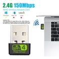 thumbnail image 4 of Tarjeta de red inalámbrica de 150 Mbps Controlador gratuito Adaptador USB WiFi Receptor Dongle, 4 of 6