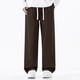 thumbnail image 3 of Pantalones de trabajo de longitud completa para hombre, de color liso, con bolsillos, de pierna recta, 3 of 5