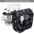 thumbnail image 2 of Space Stand Mixer Cover, Aliens with Various Expressions Happy Sad in Love in Spacecraft Dotted Background, Kitchen Appliance Organizer Bag Cover with Pockets, 5 Quarts, Multicolor, by Ambesonne, 2 of 4