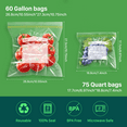 thumbnail image 5 of MYSPRI Freezer Bags Gallon Size 60 Count and Quart Food Storage Bags 75 Count, 5 of 7