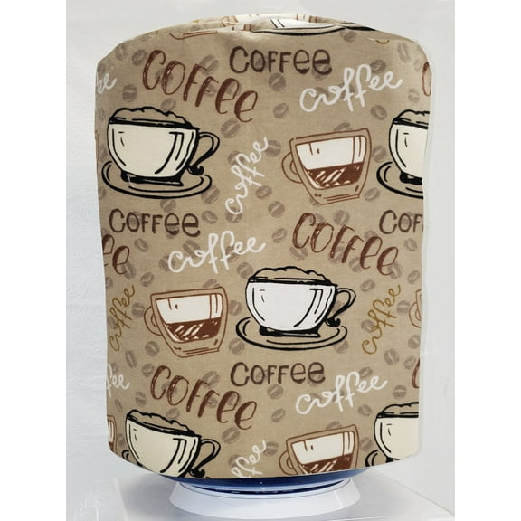 Coffee Beans Water Bottle Cover by Penny's Needful Things by Penny's Needful Things (5 Gallon Cover)(Down Spout)