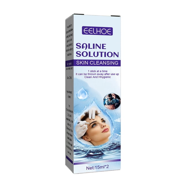 Solución de limpieza de 15ml, 2 uds., 0,9, agua salada diluida Local, solución salina Normal para el cuidado de la piel, suministros tópicos de solución salina para la piel para Piercing de tatuaje Likrtyny Cuidado Belleza