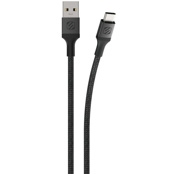 Scosce CAB4-SP STRIKELINE Premium 15W USB to Type-C Charge & Sync Braided Cable 4-ft. Space Gray