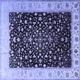 thumbnail image 1 of Ahgly Company Machine Washable Indoor Square Oriental Blue Traditional Area Rugs, 6' Square, 1 of 4