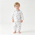 thumbnail image 6 of HFHAPW Toddler Baby Girl Pajamas Long Sleeve Button Down Shirts Pants Kids Sleepwear Pjs,7-8 Y, 6 of 6