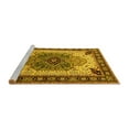 thumbnail image 2 of Ahgly Company Machine Washable Indoor Rectangle Oriental Yellow Industrial Area Rugs, 7' x 9', 2 of 4