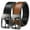 Black/Light Brown, variant on YOETEY Mens Belt 1 Pack - 1 3/8" Leather Reversible Belts for Men for Dress Pants