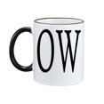 thumbnail image 1 of Taza de café de cerámica «OW» de 350 ml con mango negro, 1 of 2