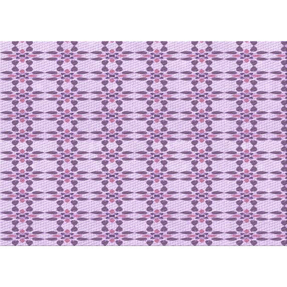 Ahgly Company Indoor Rectangle Patterned Blossom Pink Area Rugs, 6' x 9'