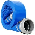 thumbnail image 6 of Barara King Pool Backwash Hose, Water Hose,3"X100FT Pool Backwash Hose, Heavy Duty Reinforced Blue PVC Lay Flat Water Discharge Pump Hoses with Aluminum Camlock C and E Fittings, 6 of 10