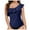 Dark Blue, variant on vigerkar One Shoulder Tankini Tops for Women Ruffle Swim Tops Strapless Bathing Suit Tops No Bottoms Black, XL