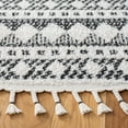 thumbnail image 3 of SAFAVIEH Moroccan Tassel Fallon Southwestern Shag Area Rug, Ivory/Black, 6'7" x 6'7" Round, 3 of 8
