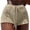 Beige, variant on Womens Crochet Cover Up Shorts Hollow Pattern Out High Waist Knit Drawstring Bathing Suit Solid Color Bikini Swimsuit