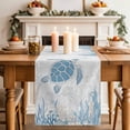 thumbnail image 2 of Table Runner 60 Inches Long for Kitchen Dining, Coastal Trutle Dresser Scarf Farmhouse, Dining Table Decorations for Wedding/Parties, Nautical Summer Beach Ocean Coral 13 x 60 In, 2 of 8