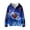 Blue Fire Football Galaxy, variant on American Flag Fire Golf Ball Printed Kids Hoodies for Boys Girls Zip Up Hoodie Sweatshirt 3D Graphic Long Sleeve Pullover Top with Pocket for Fall Winter Velvet Lining for 14-16 Years