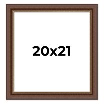 20x21 Copper and Brown Real Wood Picture Frame Width 2 inches | Interior Frame Depth 0.5 inches |