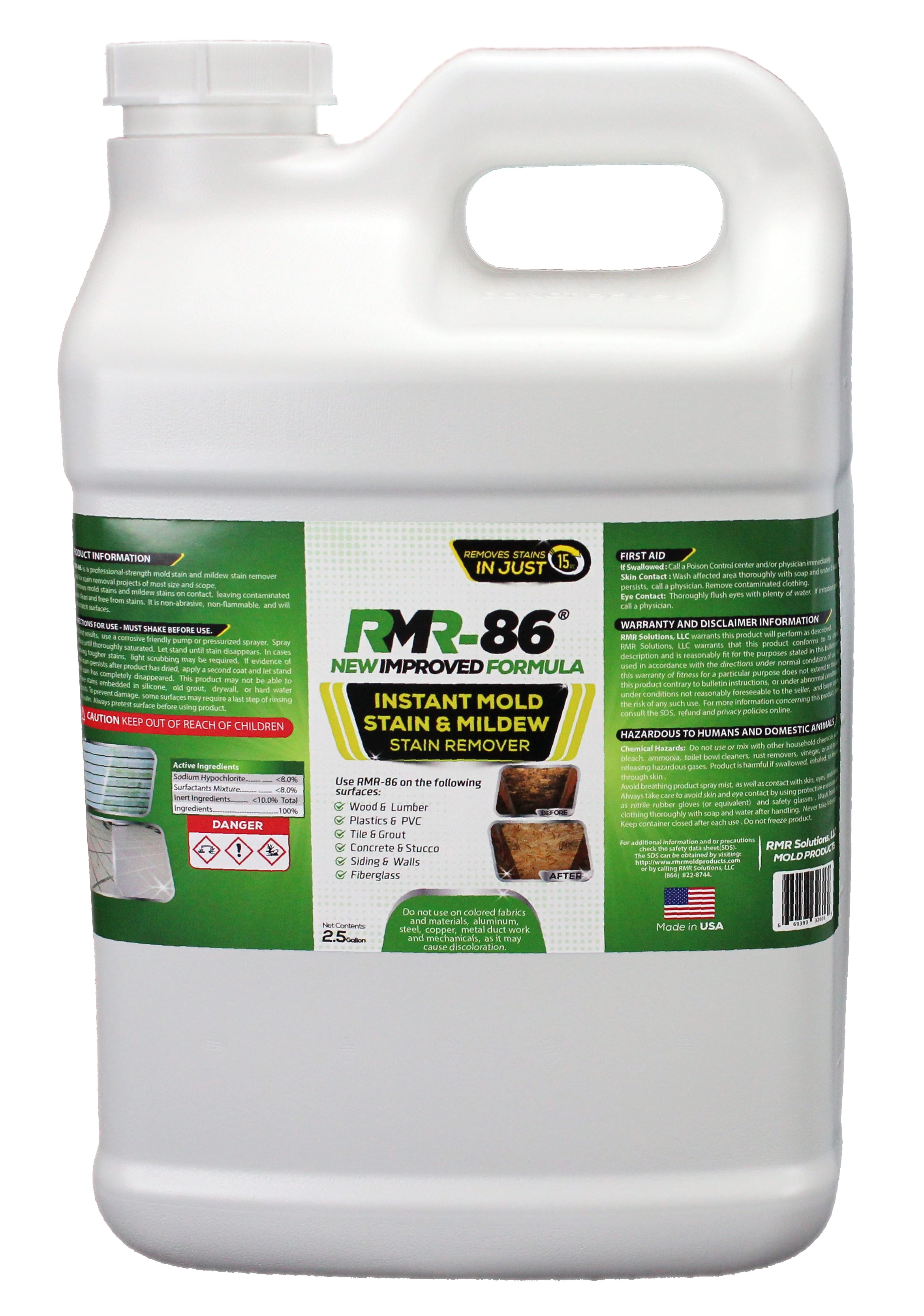 RMR86 Instant Mold and Mildew Stain Remover Spray Scrub Free Formula